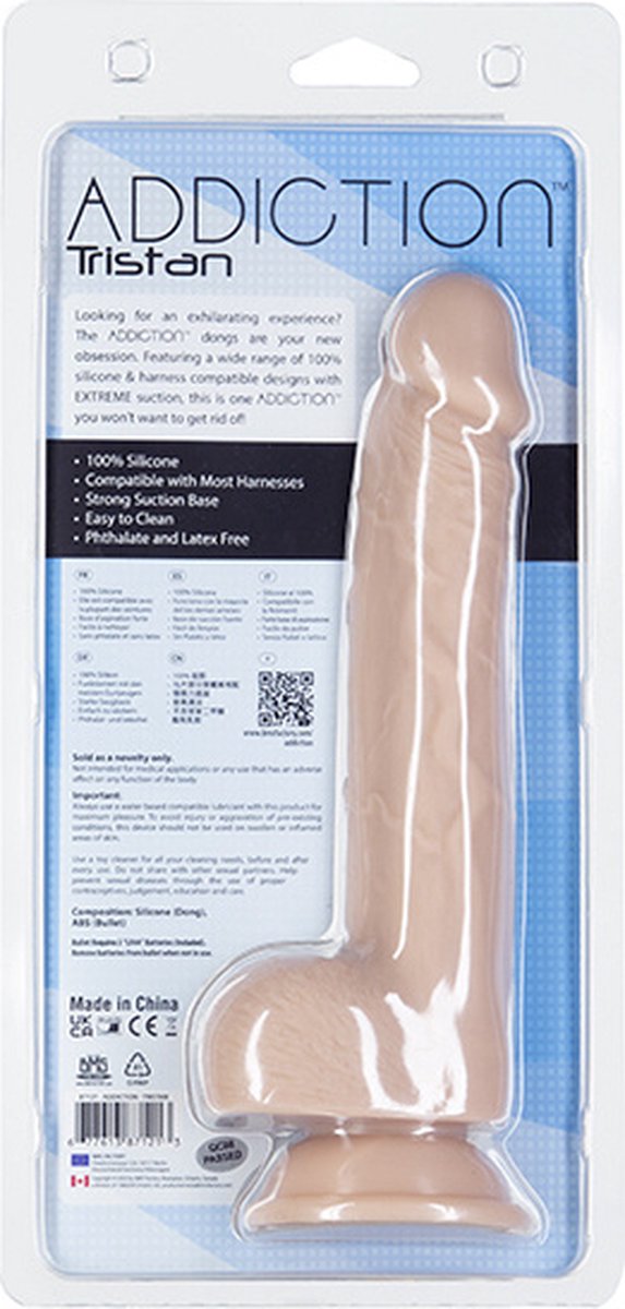 Goedkoopste Addiction - Tristan Dildo Met Zuignap - 24 cm