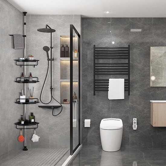 étagère de douche réglable sans perçage, étagère de douche, angle, acier  inoxydable
