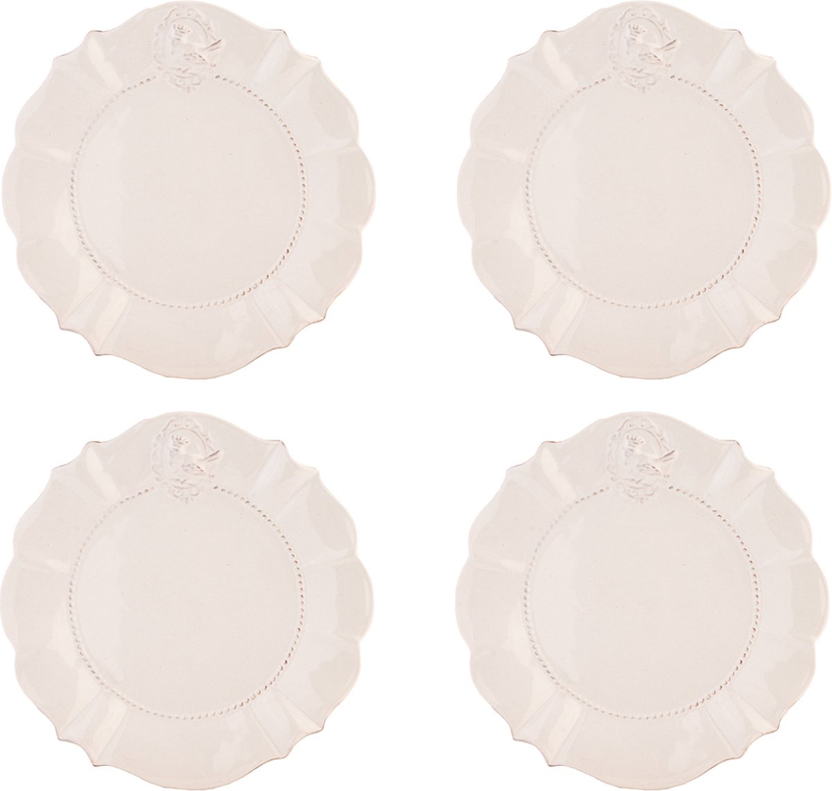 MamboCat Lot De 4 Assiettes à Gâteau Pâques - Porcelaine Festive Lapins & Poussins, Service Petit-Déjeuner Ou Dessert Coloré