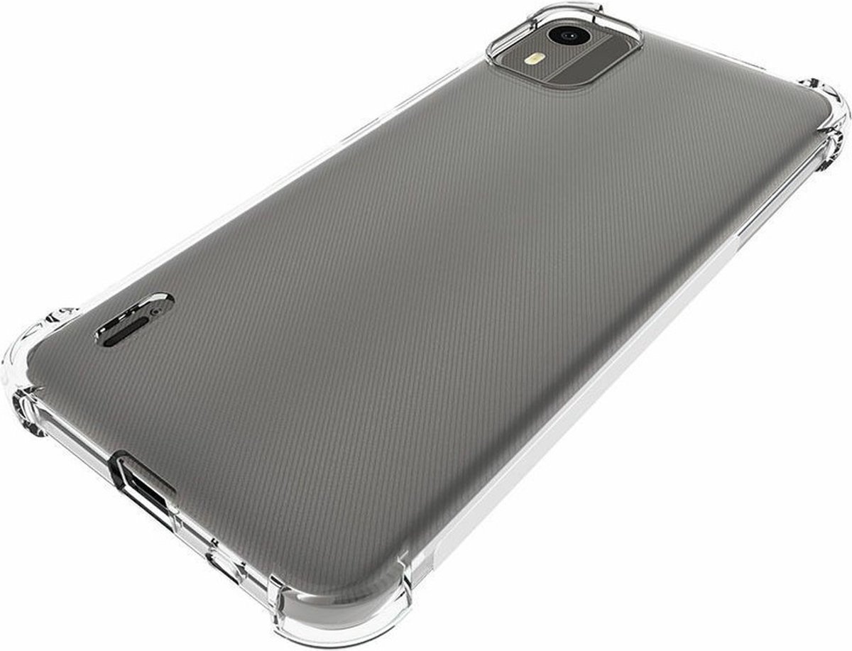 Custodia SCL Per Nokia C12 Con Cover In Fibra Di Carbonio | Morbida TPU Antigraffio | Protezione Angoli Aria | Colore Nero - 5