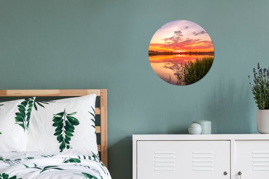 WallCircle - Stickers muraux - Cercle de papier peint - Water - Air - Nature - 30x30 cm - Cercle mural - Autocollant - Autocollant papier peint rond