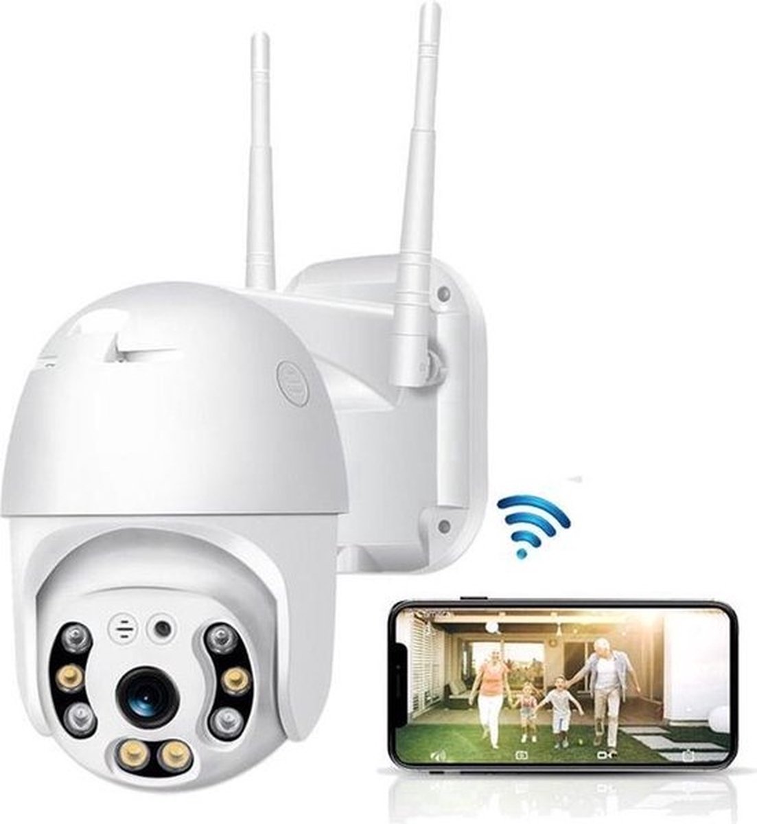 Beveilgingscamera - Wifi Smart - Waterbestendig - IP66 - Draai- en kantelbaar - 1080P - Merkloos