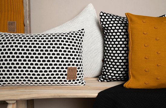 Coussin Knit Factory Noa - Aubergine - 50x50 cm