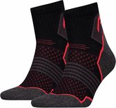 Head unisex hiking quarter 2-pack black/red 39-42 - sokken