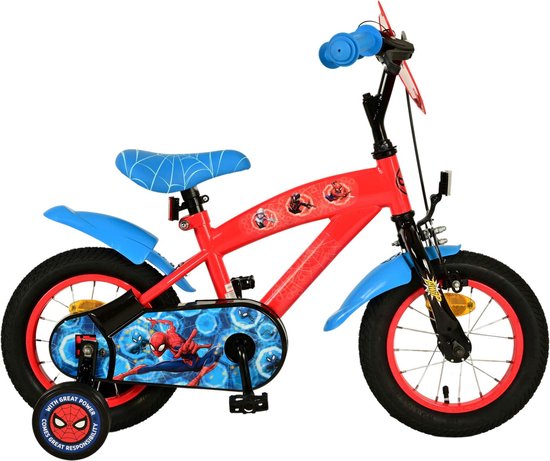 Spider-Man Kinderfiets - Jongens - 12 inch - Blauw/Rood