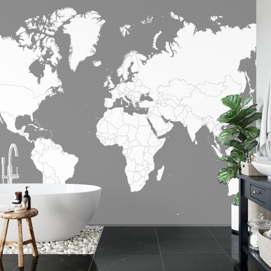 Fotobehang Wereldkaart - Vliesbehang - 400 x 280 cm