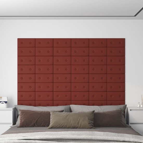 The Living Store Wandpaneel - Trendy - Decoratie - 30 x 15 cm - Duurzaam kunstleer - Warmte- en geluidsisolerend - Breed toepasbaar - DIY-ontwerp - 12 stuks