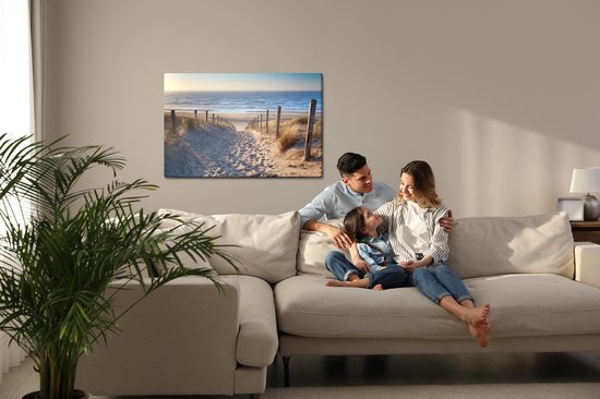 Painting King - Tableau sur toile Plage, Mer du Nord - 90 x 60 cm