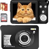 Digitale Kindercamera - Kinderfototoestel - Kindercamera Digitaal - met 32GB micro SD kaart - Zwart