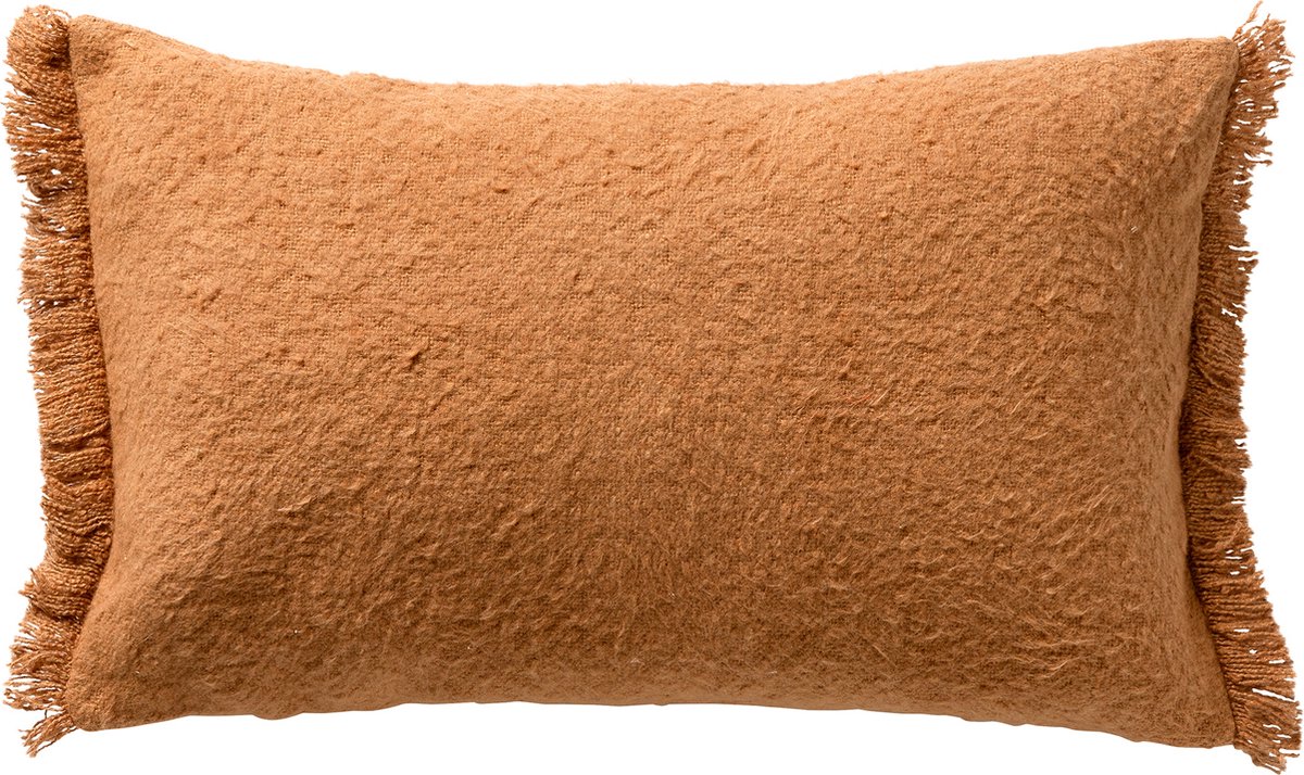 Dutch Decor LASSE - kussenhoes 30x50 cm - 100% katoen - duurzaam - Tobacco Brown - bruin - met rits - zonder binnenkussen