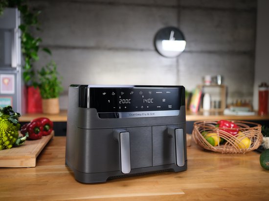 Tefal Easy Fry Dual XXL & Grill EY905B - Dubbele Airfryer - 8.3L - Grillfunctie - 8 Programma's - 70% Energiebesparing