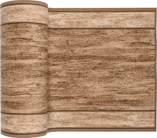 Tapiso Anti Slip Rubber Mat Beige Brown Corridor Rubber Mat Carpet Size- 100x500