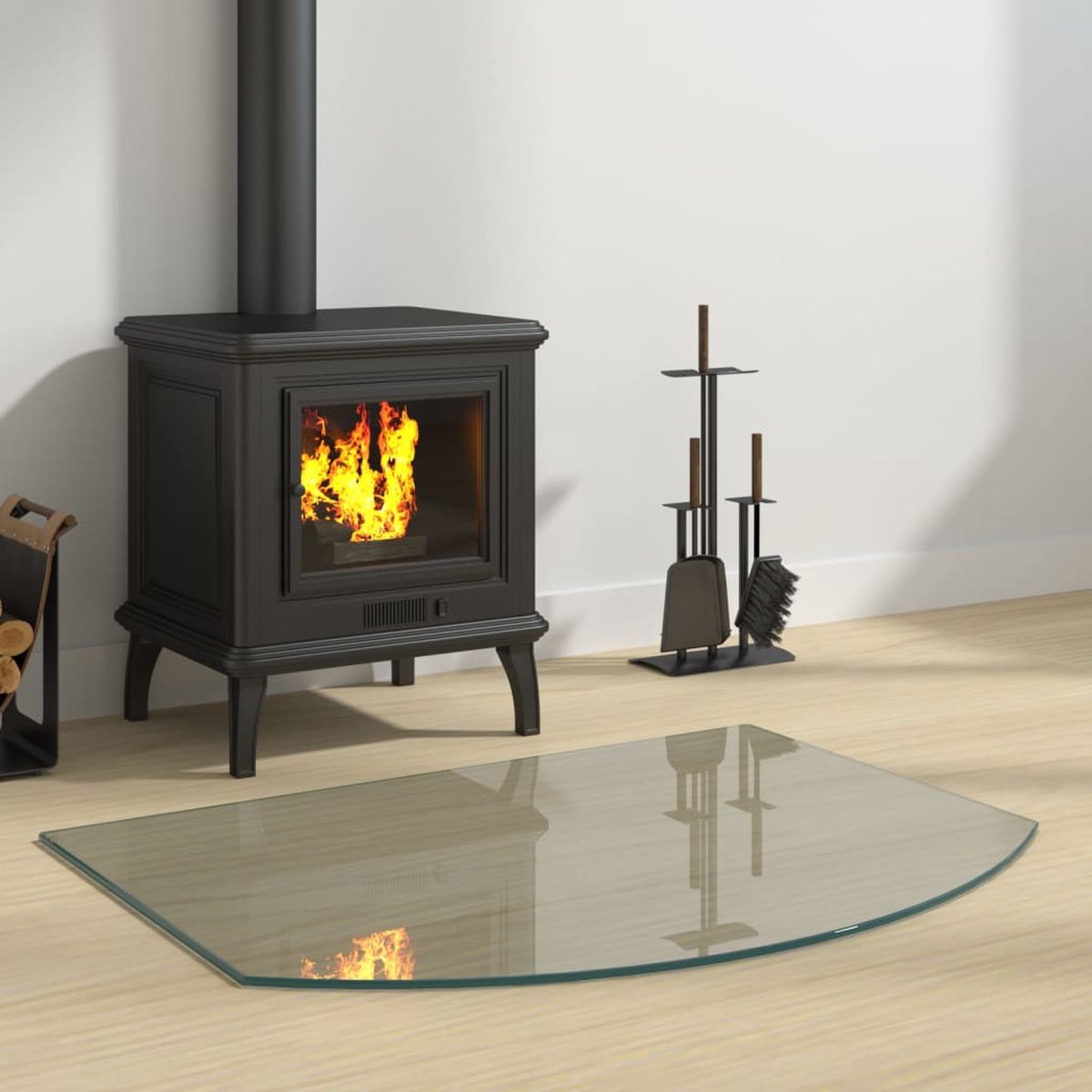 Vidaxl Glasplaat Open Haard 1 100 X 50 Cm Vuurbestendige Glasplaat