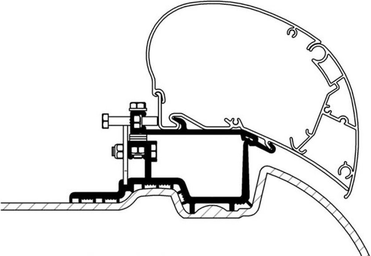 Thule Omnistor Sprinter/Crafter Dakadapter H2