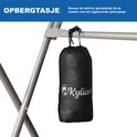Zwart opbergtasje van Kylians met trekkoord.