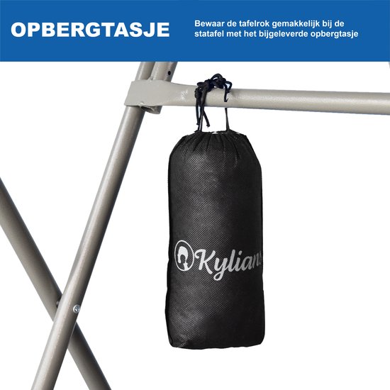 Zwart opbergtasje van Kylians met trekkoord.