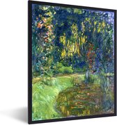 Fotolijst incl. Poster - De waterlelievijver - Schilderij van Claude Monet - 60x80 cm - Posterlijst