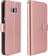 LuxeBass Hoesje geschikt voor Samsung Galaxy S8 Plus - Boekhoesje met kaartvakken - Rose Goud gsm hoesje - telefoonhoes - telefoonhoesjes