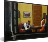 Fotolijst incl. Poster - Kamer in New York - Edward Hopper - 40x30 cm - Posterlijst