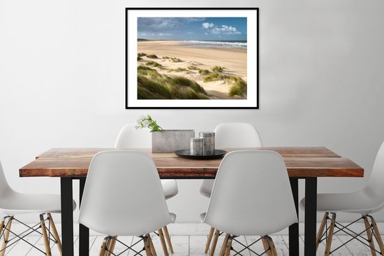 Cadre photo avec poster - Sable - Dune - Mer - 80x60 cm - Cadre poster