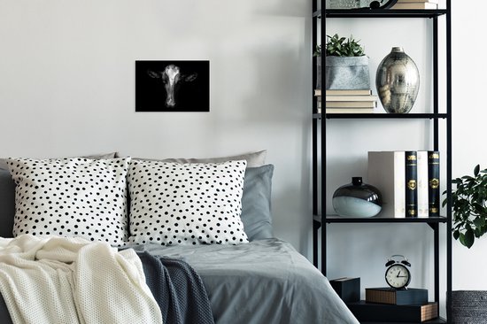 Fotolijst incl. Poster - Koe - Dieren - Zwart - 30x20 cm - Posterlijst