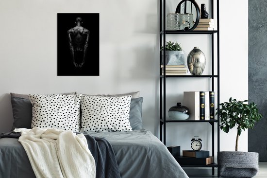 Homme - Zwart - Wit - Cadre - Cadre photo - 40x60 cm - Muscles