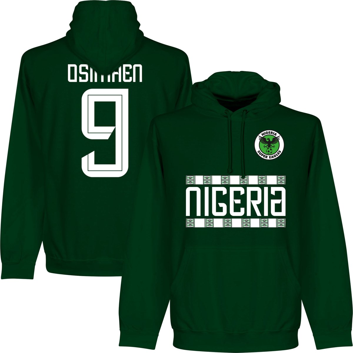 1200x1199.jpg Nigeria Osimhen 9 Team Hoodie - Donkergroen - S - Afbeelding 1