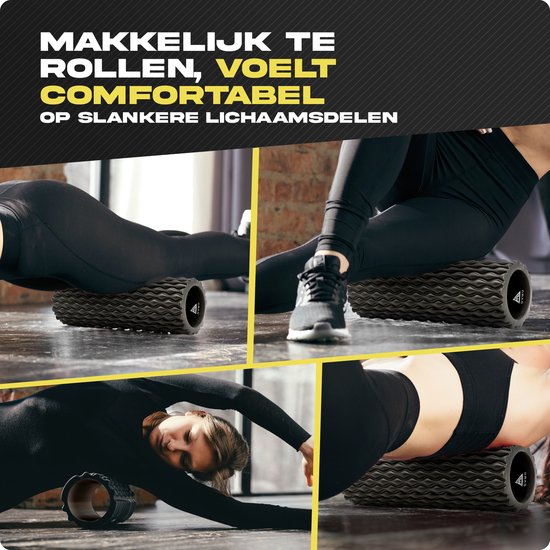 Dymu Foam Roller Extra groot 45 cm, Zwarte Massage Roller voor