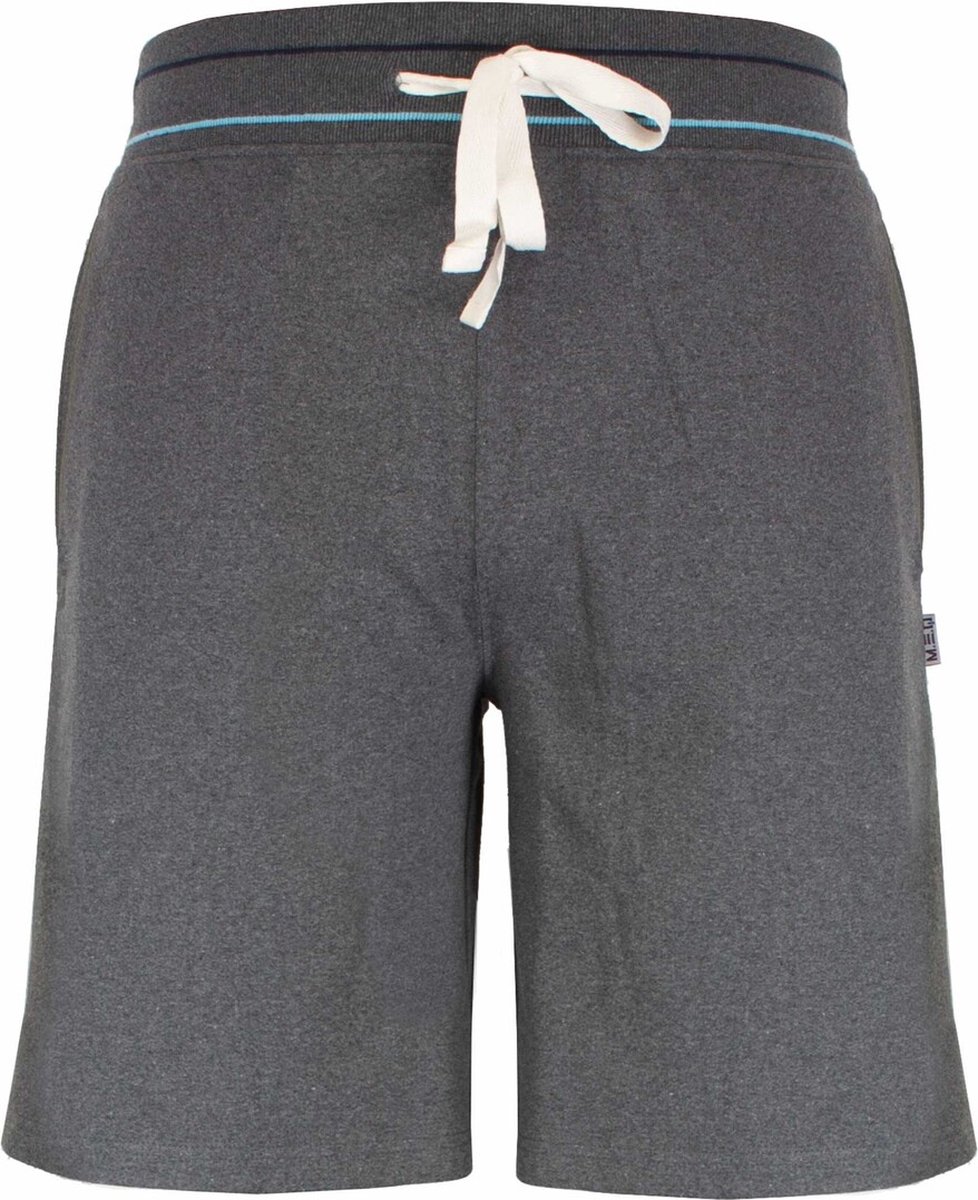 MEQ Heren Korte Sweat Broek - Gerecycled Katoen - Grijs - Maat XL