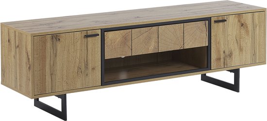 BOISO - TV-meubel - Lichte houtkleur - Vezelplaat