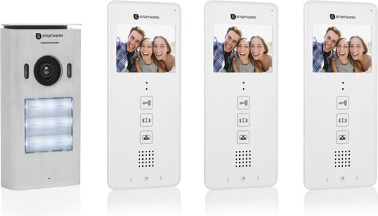 Smartwares DIC-22132 Video Intercom Systeem Voor 3 Appartementen | bol.com