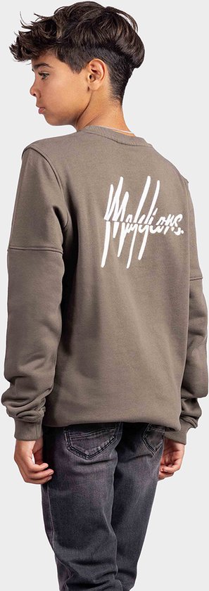 Malelions Split Essentials Sweater Kids Bruin - Maat: 140