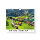 Huurdies - Zwitserland Kalender - Jaarkalender 2024 - 35x24 - 300gms