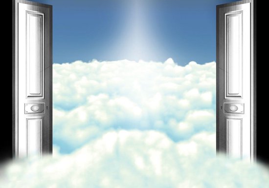 Wolken Behang Blauw met Regenboog • Nu kopen Wolken Behang Blauw met Regenboog • Nu kopen