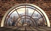 Fotobehang - Vliesbehang - 3D New York Stad door Luxe Raam - 312 x 219 cm