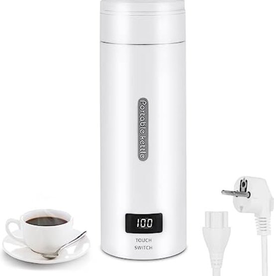 Gratyfied - Draagbare Waterkoker - Reiswaterkoker- Mini Waterkoker - Wit