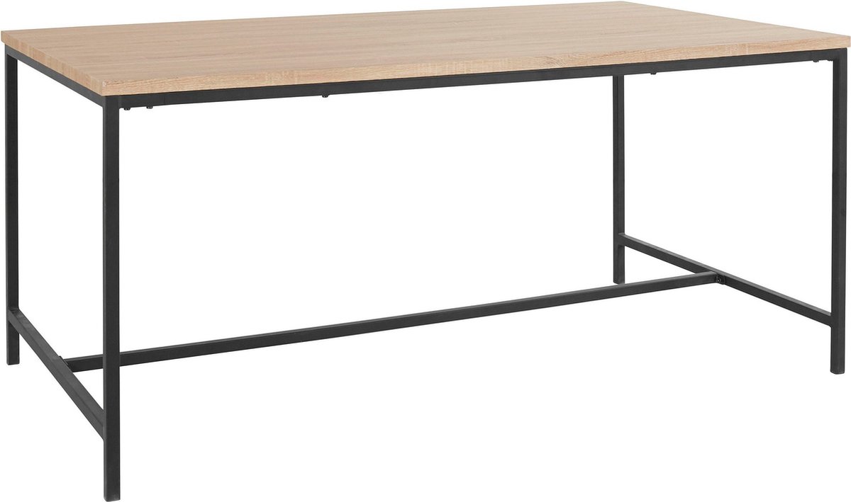 Notio Living Kavi-Eettafel - 180 cm - Zwart Eiken Bruin