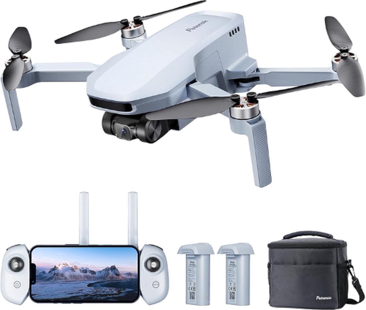 GPS-drone met 4K Camera set - 2x31min Vliegtijd - 57 km/h 4km transmissie - RC Quadrocopter voor beginners/volwassenen -