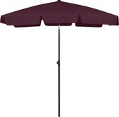 Parasol de plage The Living Store - rouge bordeaux - polyester - 232 cm - protection UV