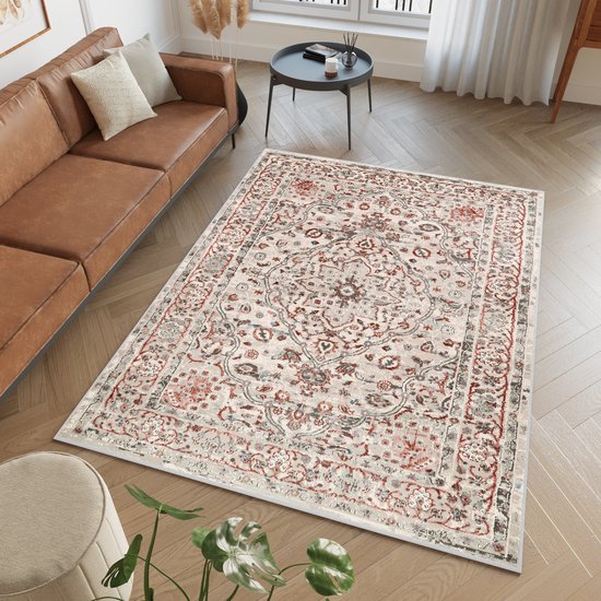 Tapiso Tapis Rétro Rétro Grijs Oriental Vintage Tapis Taille - 140x200