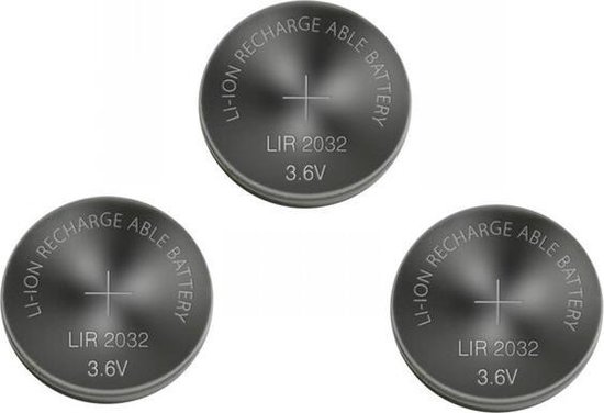 3 Stuks - BSE LIR2032 3.6V 40mAh oplaadbare Li-ion knoopcel batterij |  bol.com