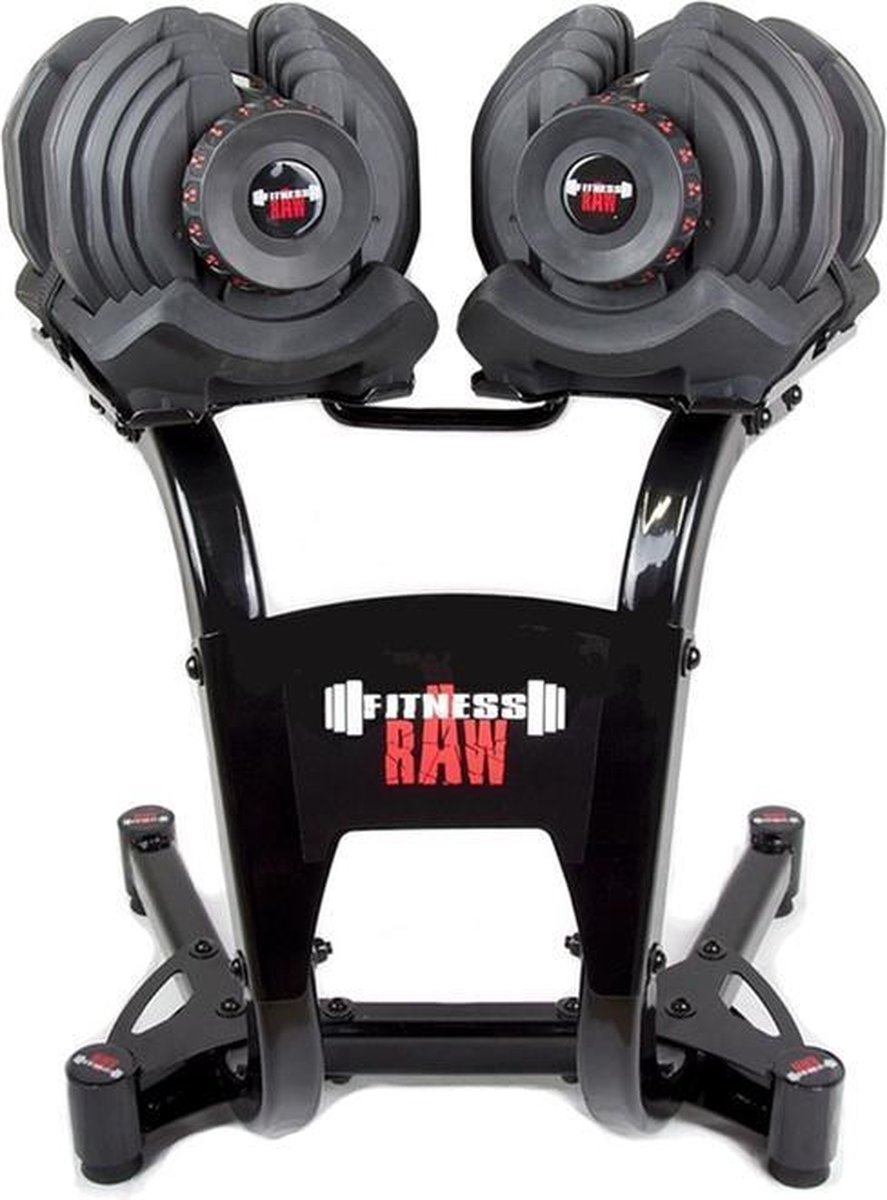 LUXTRI Kit d’haltères courts - poids total 20 kg - Coffret avec 12 plaques en Fonte et 2 Barres