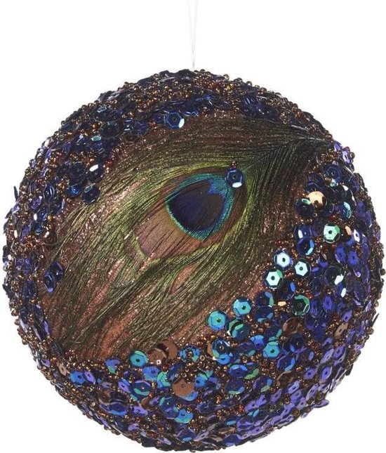 Goodwill Kerstballen Peacock/Pauw kerst bol