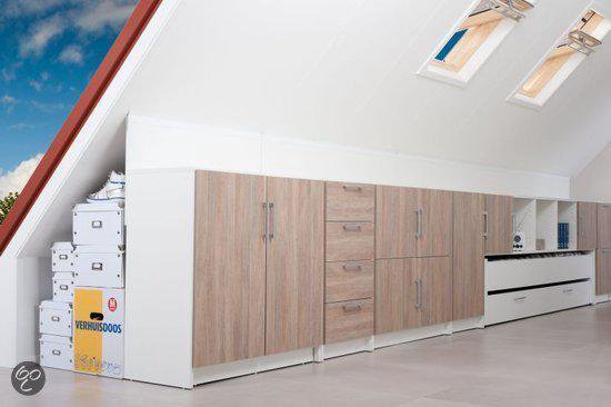 Bol Com Plexat Kast Doorloop Schuine Wandkast Wit Melamine