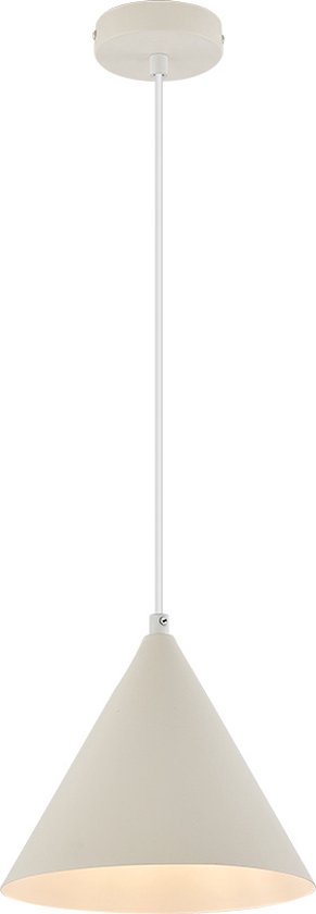 Lampe suspendue pour salle à manger, chambre, salon - Lampe globe 1xE27 - Métal - Lumière sans source lumineuse - BLANC
