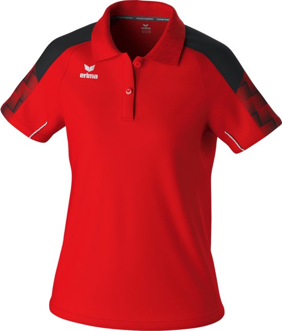 Erima Evo Star Polo Dames - Rood / Zwart | Maat: 38