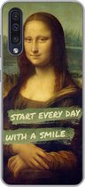 Geschikt voor Samsung Galaxy A50 hoesje - Mona Lisa - Quote - Da Vinci - Siliconen Telefoonhoesje