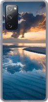 Geschikt voor Samsung Galaxy S20 FE hoesje - Zonsondergang bij de Nederlandse kust - Siliconen Telefoonhoesje