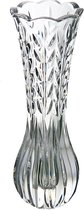 Onbreekbare glazen vaas elegante bladvorm transparante vaas geschikt voor woondecoratie, kantoordecoratie, bruiloft of cadeau (7" Hx2,48 W)