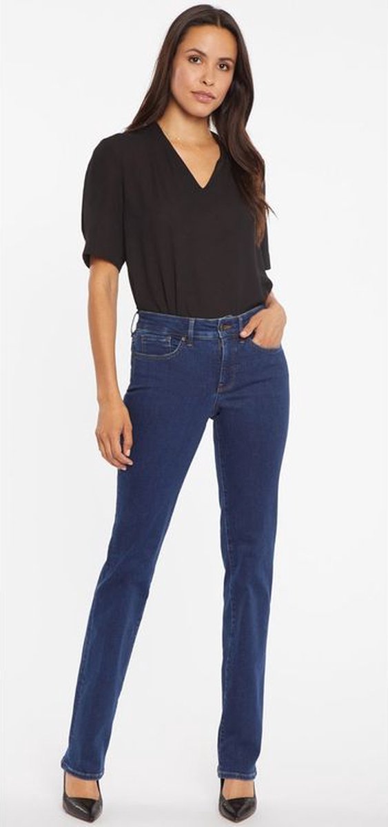Marilyn Straight Jeans Mediumblauw Premium Denim